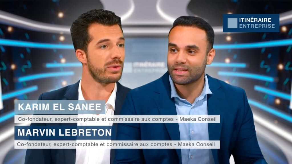 représentation des deux associés du cabinet d'expertise comptable Karim et Marvin pour un interview avec Le Figaro.
